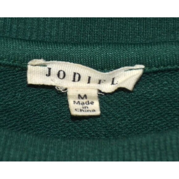 Jodifl Sweatshirt Dress Womens Size M Green Long Sleeve Crewneck Pockets Casual - Picture 7 of 9